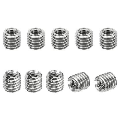 PATIKIL Thread Adapters Sleeve Reducing Nut, 10 Pcs M5*0.8 Male to M3*0.5 Female Repairing Insert Nut Screw Reducer Conversion Stainless Steel Fastener 5mm - size: M3xM5x5mm