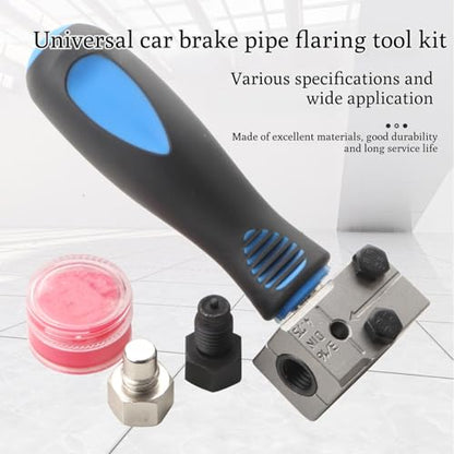 Brake Line Flaring Tool Kit, 3/16" Double Flare Tool for Brake Lines, Heavy Duty Manual Brake Flare Tool Kit for Cars, Trucks & Motorcycles (1Set) - color: 1Set