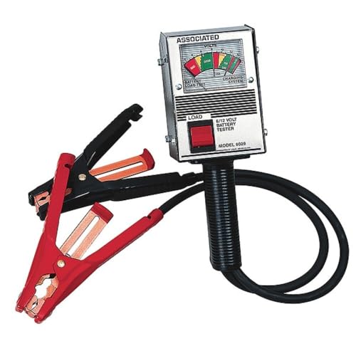 Associated Equipment 6029 6/12V 125 Amp Hand Held Analog Battery Tester, Black