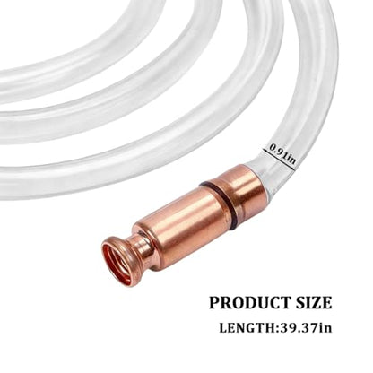 Car Gas Siphone Hose Pump, 3.28FT Vehicle Fuel Gasoline Water Transfer Shaker Siphon, Safety Self-Priming Multi-Purpose Auto Fuel Trasnfer Hose Tube, Universal for Vehicles - size: 3.28 Ft