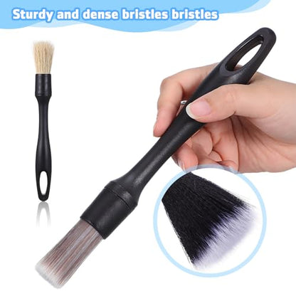 Car Detailing Brush Set Efficient Cleaning Tools 3pcs for Interior Cleaning with Soft Pp Bristles and Seat Crevice for Air Vent, Seat Crevice, and Dashboard, Wide Application