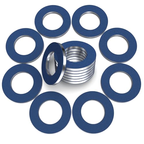 24PCS Dcoecue 90430-12031 Oil Drain Plug Gaskets | For Toyota/Lexus/Scion, Anti-Stick Blue Double-Layer Aluminum M12 Crush Washer, Reliable Oil Drain Plug Washer
