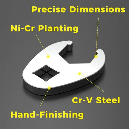 3/8" Drive Flare Nut Crowfoot Wrench Set, 10 Piece Cr-V Steel + Ni-Cr Plating 5 Point Grip Flare Nut Crow Foot Tool Set, Metric 10-19mm Crows Feet Wrench Set with Storage Pouch for Home Car Repair - style: Flare Nut - Metric