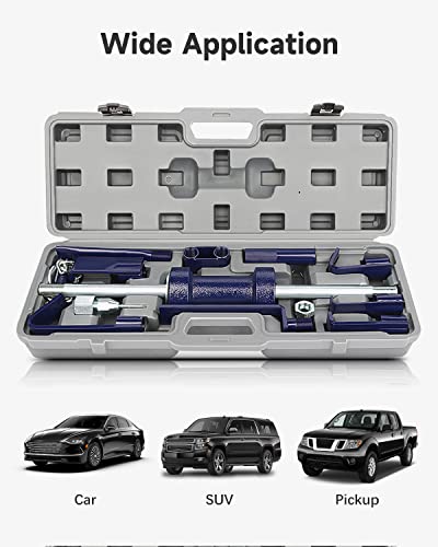 13LBS Dent Puller w/Slide Hammer Auto Body Truck Repair Automotive Hammer Puller Repair Frame Set with Carrying Case (18 PCS) - color: Blue, size: 18pcs