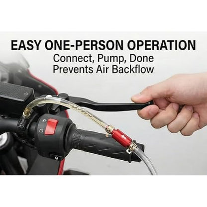 1Pair Brake Bleeder Hose, One Way Check Valve Tube Brake Bleeder Hose Set 6MM Long Lasting Bleeding Tool Kit Universal for Motorcycle Car