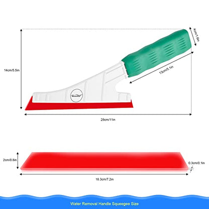 Window Tint Squeegee, Rubberized Handle Side Wiper Swiper for Tinting | Flexible Rubber Channel Blade, Sharp Corner for Hard to Reach Spots, Mirror Shower Water Removal Glass Door Cleaning