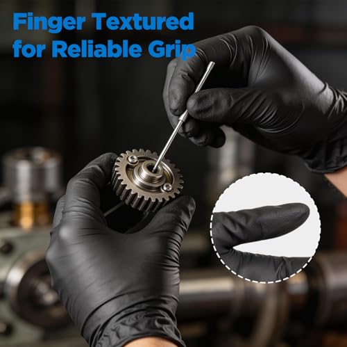 5 Mil 1000Pcs Food Grade Disposable Nitrile Gloves Small | Latex Free, Powder Free, Textured, Touchscreen, for Cooking, Nail Salon, Beauty, Tattoo, Pet Care, Cleaning - color: Black (1000 Pcs), size: Small
