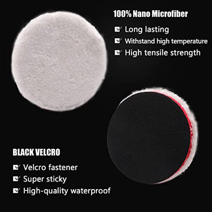 Buffing Polishing Pads, ZFE 7Pcs 5"(125mm) Waffle Foam Buffing Pads Polishing Pads Wool Pad Kit for 5Inch Backing Plate RO/DA/GA Car Polisher Boat Compounding, Polishing and Waxing - color: 7Pcs 5Inch Polishing Pad Sets, size: 5 Inch (125mm)