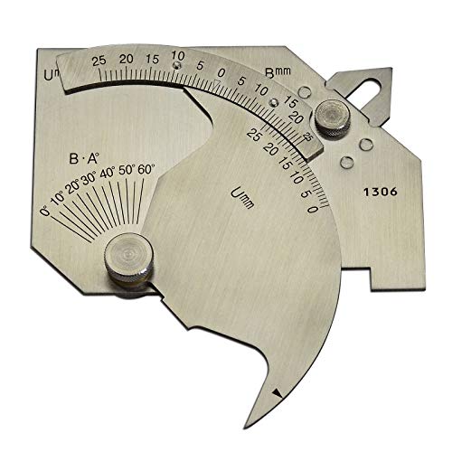 RIVERWELD Bridge Cam Gauge Welding High-Low Misalignment SK-8 Metric | Checks Depth of Undercut or Pitting Fillet Weld Length or Throat Size Angle of Preparation - style: SK-8 Metric