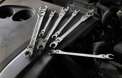 GEARWRENCH 6 Pc. Flex Flare Nut Wrench, Metric - 81911D - size: 6-piece kit, style: METRIC