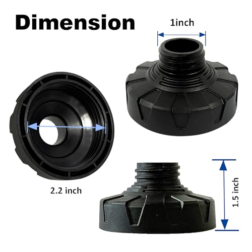 ESP Foam Cannon Adapter Converter 1 inch to 2.16inch, Leak-Proof Threaded Universal Connector, Anti-Slip for Most Foam Bottles & Nozzles - color: Black