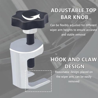 Car Windshield Wiper Arm Removal Tool-Carbon Steel Wiper Arm Puller with Adjustable Knob for Quick Disassembly-Windshield Wipers Puller Tool Compatible with Acura, Honda (Wiper Arm Puller) - color: Wiper Arm Puller