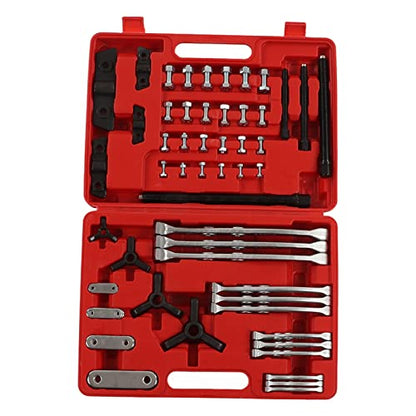Aramox Bearing Separator Set CRV Gear Hub Puller Kit 72pcs with 2 and 3 Leg Pullers 3in 4in 6in 8in for Auto Repair Mechanics Removing Pulleys Sprockets Bearings