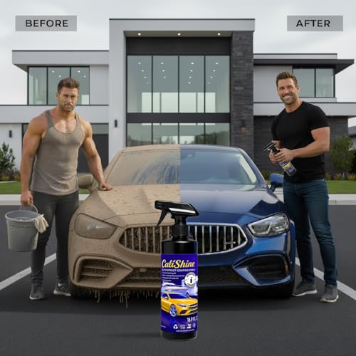 CaliShine Quick Effect Coating Spray - 16.9 fl oz Waterless Ceramic Car Wax Coat - Detail Polish & Cleaner for Cars Boat Body & Glasses, Window Glass and Headlight - Shine Restoration Kit (2000 ml) - size: 16.93 Fl Oz (Pack of 4)