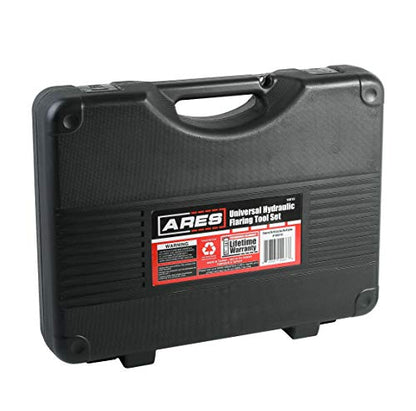 ARES 18010 - Universal Hydraulic Flaring Tool Set - Create 45 Degree Single or Double Flares, ISO and DIN Bubble Flares, Push Connect Flares and GM Fuel Line Flares - size: Universal Hydraulic Flaring Tool