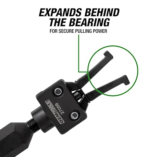 OEMTOOLS 27059 Pilot Bearing Puller Attachment For Slide Hammer, 2-Jaw Puller Pilot Bearing Removal Tool, Fits 5/8 x 18, 3/4 x 16 Thread Rods, Slide Hammer Extension Compatible With OEMTOOLS 27033 - style: Pilot Bearing Puller Attachment
