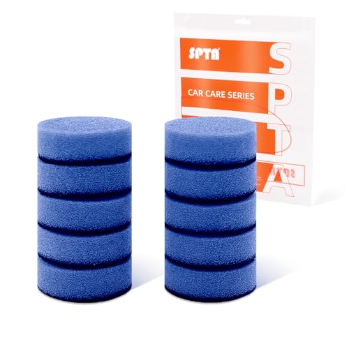 SPTA Pro 10 Pack 1 Inch/25mm Blue Medium Cut Polishing Pads, for Car Detailing, Polishing, Removes 1500–2000 Grit Sanding Marks, Ideal for Mini Buffer Polisher Tight Areas & Small Spaces -QF102-10 - color: 10 Pack 1 Inch Blue T80 Moderate-Cut Pad, size: 1
