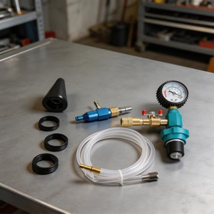 Coolant Vacuum Refill Tool With Aluminum Housing And Brass Fittings For Stable Performance In Cooling Repairs