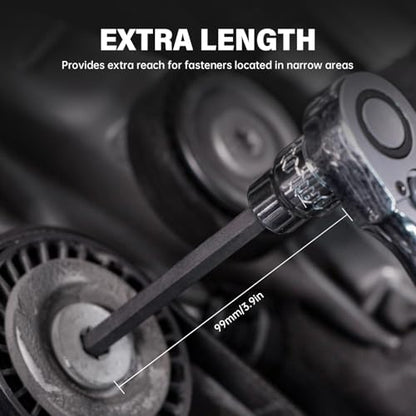 19-Piece 3/8" Drive Impact Hex Bit Socket Set - size: 19 pieces 3/8" Long