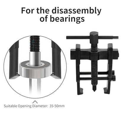 Beam 2 Jaw Puller 2" Bearing Gear Pullers, 85mm T-Shaped Screw | High Carbon Steel Pullers, Adjuestable Pulley Removal Tool for Bearings/Flywheels/Pulleys Remove - size: 2Jaw 2In 65×85MM