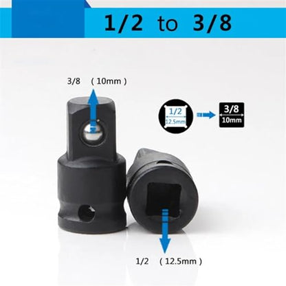 1/4" 3/8" 1/2" 3/4" 1" Air Impact Socket Adapter Metric Pneumatic Adaptor Converter Joints Ratchet Impact Wrench (Size : 12 38) - size: 12 38