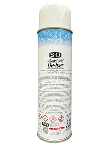 SQ Windshield De-Icer Frost and Snow Remover, 14.5 oz per can (1)