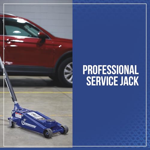 Strongway Professional Service Floor Jack, 3-Ton Capacity | Controlled lifting and positioning, Professional garage use, Stable service support, Durable steel construction - style: Normal