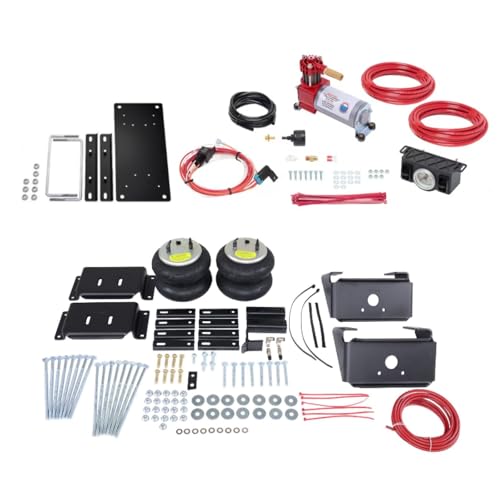 TrendsAuto Firestone Airide Ride-Rite Rear Air Springs Kit & Air Command Standard Compressor with Dual Analog Gauge System fits 2010-2026 Ram 4500 5500 Cab-Chassis | Includes TrendsAuto Decal - size: Dual Path (Analog Only)