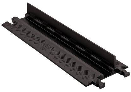 Checkers 1 Channel Low Profile Drive Over Cable Protector, Heavy Duty Loads up to 26,000 Pounds, Polyurethane Construction, Improved Traction and Stability, Black/Black, GD1X75-ST-B/B - color: Black, style: Standard