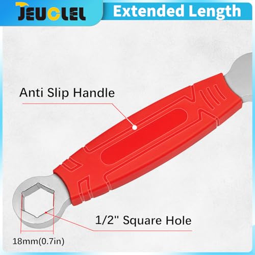 Wrench Extender Tool Bar, 15.5 inch Torque Adaptor Wrench Extension, Torque Amplifier Tool for DIYers, Garage Mechanics, and Handymen, Maximum Leverage & Amplified Torque Tighten Nuts Bolts