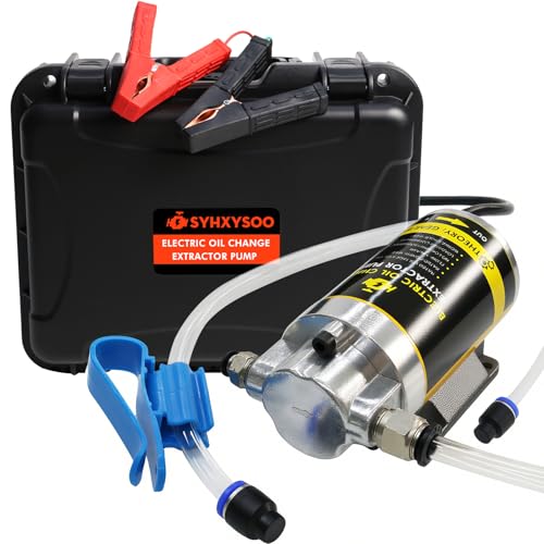 12/24V 100W Electric Oil Change Extractor Pump, Oil Transfer Pump for Boats, Cars, RVs, Trucks, Lawnmowers (Black-A) - color: Black-A