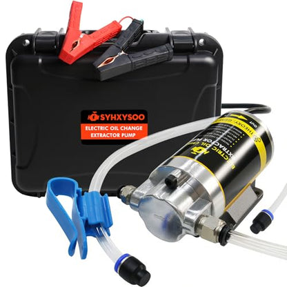 12/24V 100W Electric Oil Change Extractor Pump, Oil Transfer Pump for Boats, Cars, RVs, Trucks, Lawnmowers (Black-A) - color: Black-A