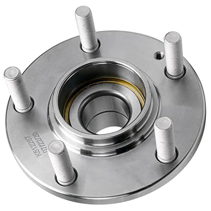 Detroit Axle - 2 Rear Wheel Bearing and Hubs Assembly with ABS Ring & 5-Lug for Kia Sportage 2005-2010 & Hyundai Tucson 2005-2009, FWD & 4-Wheel ABS Only - style: 512267 x2/Pair