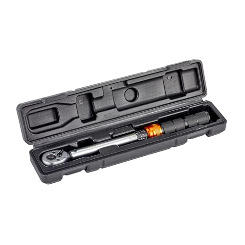 3/8 Inch Drive Click Torque Wrench, 5-45 ft-lb (6.8-61 Nm) Micro-Adjustable Dual Scales, 72-Tooth Reversible Ratchet, ±2% Accuracy, Storage Case - size: 3/8" Drive