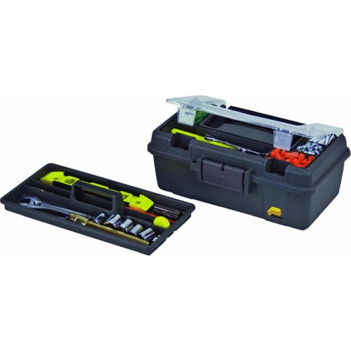Plano Molding 114-002 13-Inch Compact Tool Box, Graphite Gray with Black Handle and Latches - size: One Size