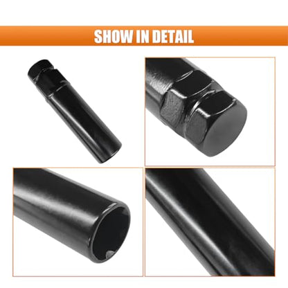 Large 6 Spline Tuner Lug Nut Key, Car Wheel Lock Removal Tool | Replacement for Spline Lug Nut, Aftermarket Lug Nut Socket Key Tool for 21mm (13/16") and 22mm (7/8") Hex Socket Wrench - size: Large 6 Spline