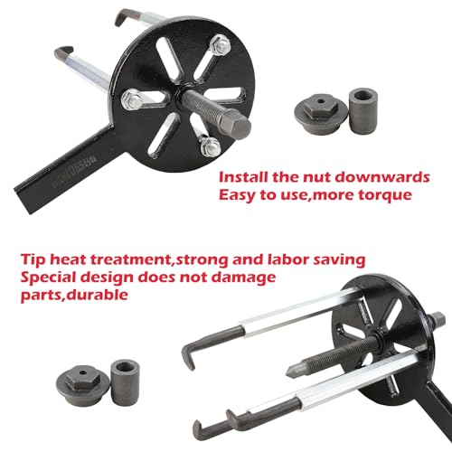Bearing Puller Kit, Inner Hole 3-Jaw Puller with Curved Hook and Steel Collet Multi-Function Bearing Removal Tool