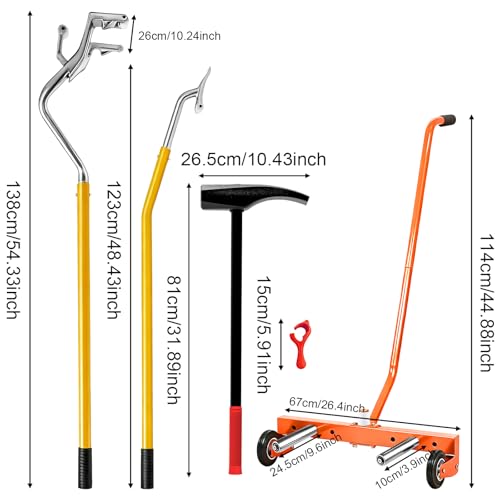 Tire Hammer Tire Bead Breaker and Tire Mount Demount and Tire Dolly for Tire Changing Tool Tire Changer Kit - style: Tire Lift+Tire Hammer+Tire Changing