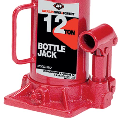 AFF Heavy Duty 12 Ton Bottle Jack, Manual, Machine Hardened Steel Saddles, Centered Pumps and Rams, 3512 - size: 12 Ton Capacity, style: Heavy Duty