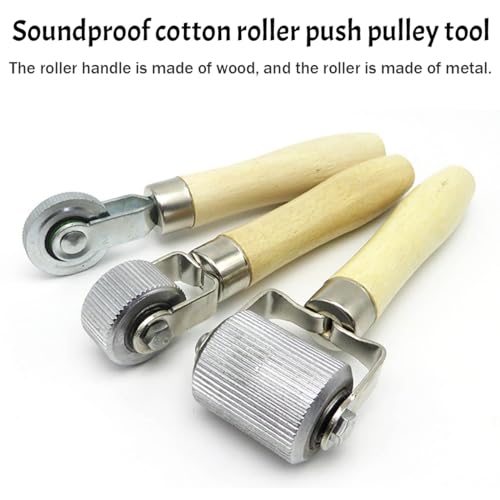 Bittwee 3PCS Car Sound Deadening Roller Metal Installation Tool, Automotive Sound Deadener Noise Rolling Wheel for Sound Proof Insulation, Interior Accessories Universal for SUV, Truck, RV