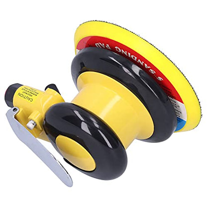 5 Inch Pneumatic Polisher Air Sander 10000RPM, Dual Action Buffing Machine & Grinding Tool Kit for Wood Metal Fiberglass, Auto Detailing Car Paint Finish