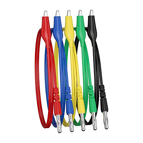 Test Lead Kit 20pcs Alligator Clip to 4mm Banana Plug Test Probe Back Probes Kit Test Pins for Automotive Repair Inspection Tools Set JT8005 - size: 20pcs