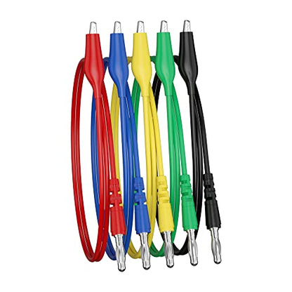 Test Lead Kit 20pcs Alligator Clip to 4mm Banana Plug Test Probe Back Probes Kit Test Pins for Automotive Repair Inspection Tools Set JT8005 - size: 20pcs