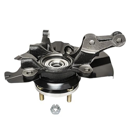 Detroit Axle - Front 4pc Steering Knuckles Kit for 06-11 Hyundai Accent, 2 Steering Knuckles & Wheel Bearing Hubs 2 Outer Tie Rods 2006 2007 2008 2009 2010 2011 Replacement - size: 4SU48700/Kit