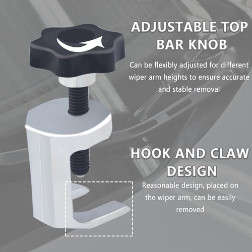 Stacool Car Windshield Wiper Arm Removal Tool - Carbon Steel Wiper Arm Puller with Adjustable Knob for Quick Disassembly & Installation -Windshield Wipers Puller Tool Compatible with Acura/Honda - color: Wiper Arm Puller