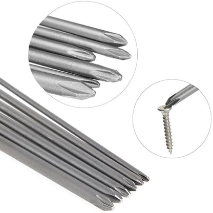 Wolfride 6Pcs 1/4 Inch Hex Shank Long Phillips Head Screwdriver Bits Set Magnetic Cross Head Screwdriver Bits | 5.9-Inch Length - style: Phillips Head