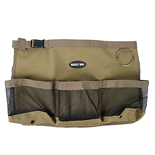 MELOTOUGH Car Wash Bucket Tool Organizer for Garden Tools Fit 3.5 to 5 Gallon Bucket (Khaki) - color: Khaki