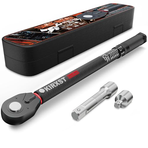 3/8" Drive Torque Wrench 8-104Ft.-Lb./10.9-141.1 Nm, Two-way Adjustable 72-tooth Click Torque Wrench, Dual Scale, ±3% Accuracy Wrench, Suitable for Maintenance Bicycles, Cars and Trucks - size: 3/8" 8-104 ft.1b