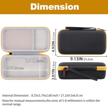 khanka Hard Case for Fluke 15B+/ 17B+/ 117/115/ 87V/ 88V/ 101 Digital Multimeter, Protective Storage Bag - Black（Case Only
