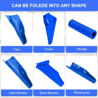 Flexible Oil Funnels Reusable Form a Foldable Moldable Change Draining Tool | Spill-Free Oil Change Tools Catch Pan Funl for Automotive Use Cars Motorcycles Mechanic Blue ﻿